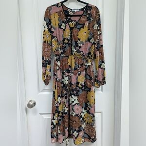 DR2 Multicolor Floral Long Sleeve Dress